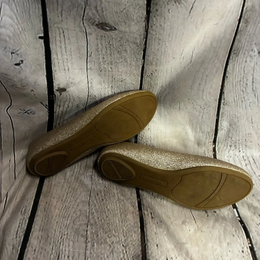 5/$20 Lower East Side‎ Women’s Gold Glitter Ballet Fairycore Flats Shoes Size 8W